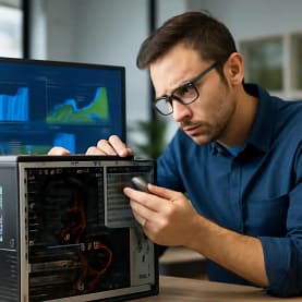 Atualização do Hardware dos computadores Empresariais 1 Análise de PC para identificar necessidades de atualização de hardware.