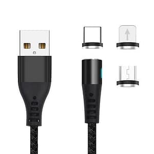 Cabo Magnético USB MAXLIFE c/ 3 fichas – 1 mt