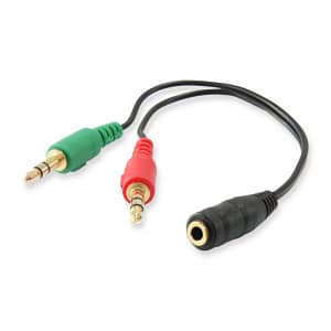Cabo Jack 3.5mm Fêmea / 2 Cabo Jack 3.5mm Macho