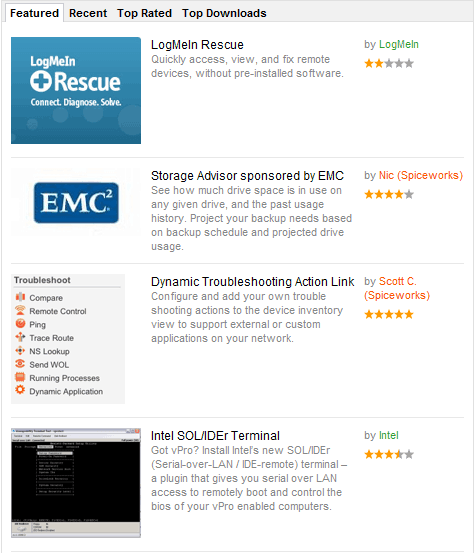 Overview - Widgets adicionais sistemas ferramenta gratis redes informaticos spiceworks