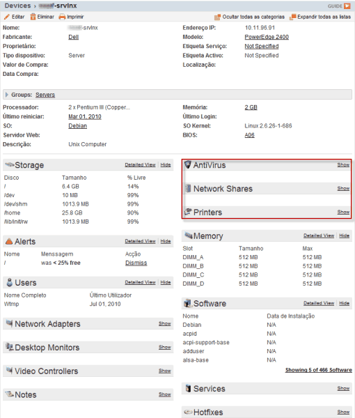 Inventario - Perfil completo sistemas ferramenta gratis redes informaticos spiceworks