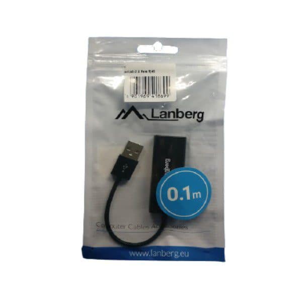 Adaptador USB para rede RJ45 LANBERG NC-0100-01 2 Adaptador USB RJ45