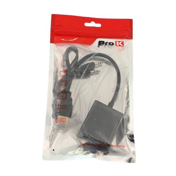 Adaptador HDMI para VGA PROK INF-HDMIVGA02 - com áudio 2 Adaptador HDMI para VGA PROK INF-HDMIVGA02 - com áudio