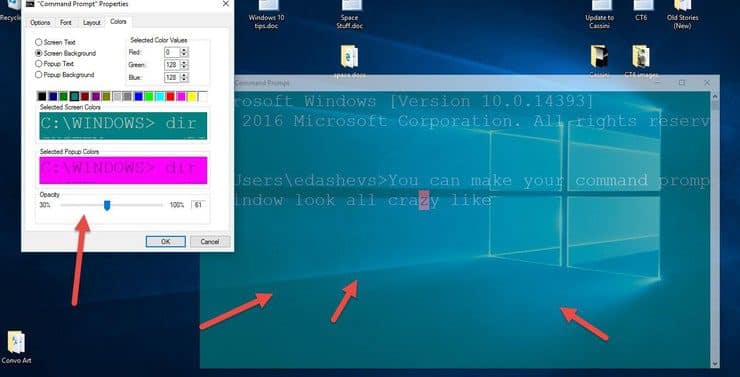 18 segredos, truques e dicas do Windows 10 que devia conhecer 13 Tornar seu comando prompt janela transparente