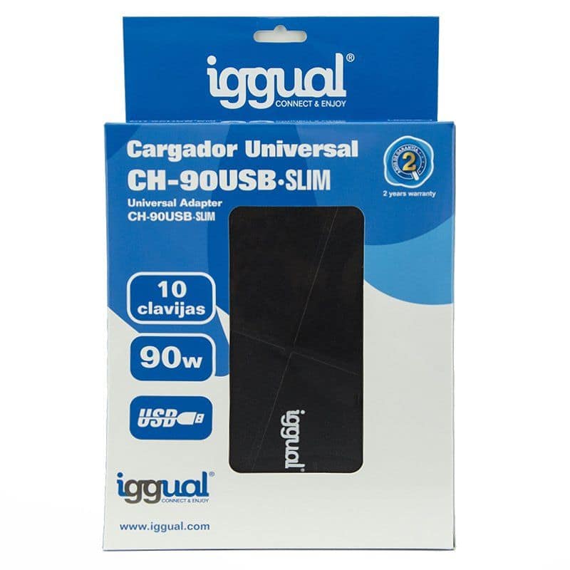 Carregador IGGUAL para portátil Universal 90W 2 Carregador 90W