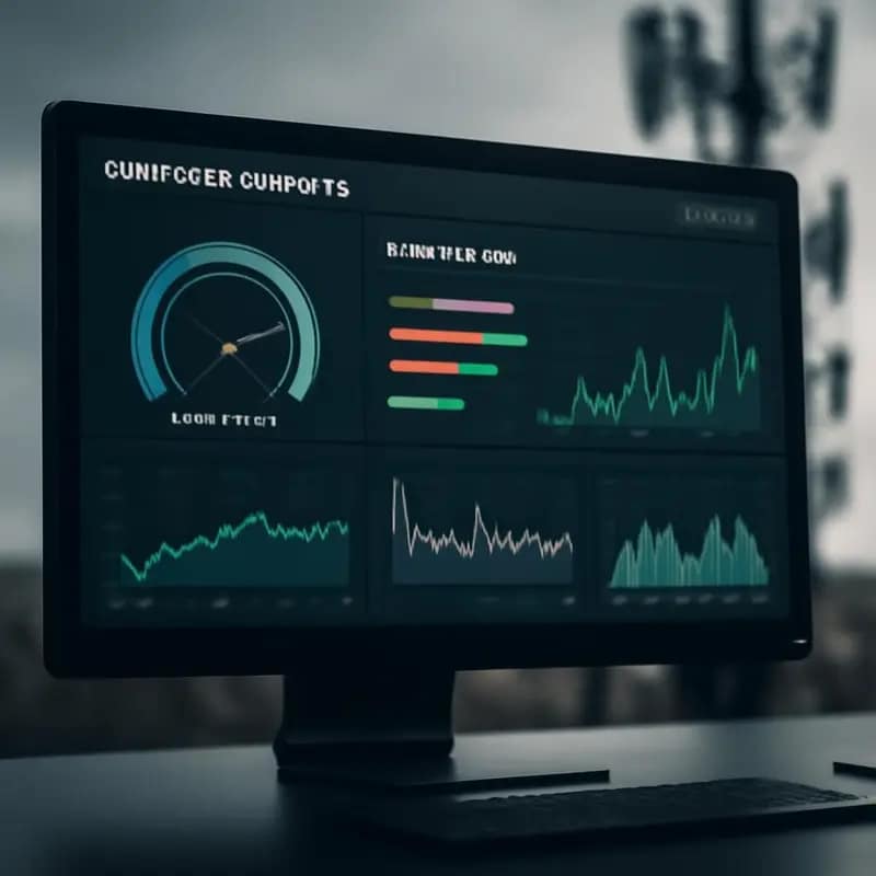 Telecomunicações inteligentes e o futuro com o Machine Learning 4 Rede digital representando o fluxo de dados com ícones de machine learning.