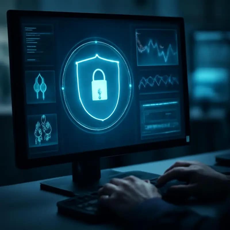 Telecomunicações inteligentes e o futuro com o Machine Learning 6 Rede digital representando o fluxo de dados com ícones de machine learning.