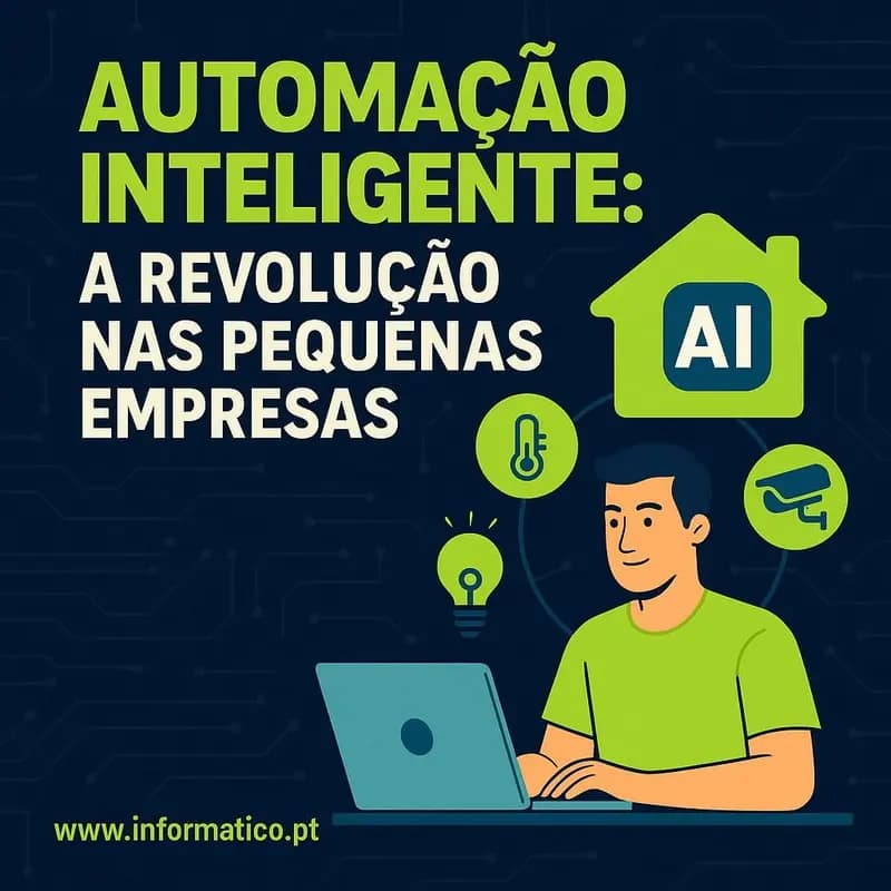 Escritório moderno com tecnologias de automação integradas.