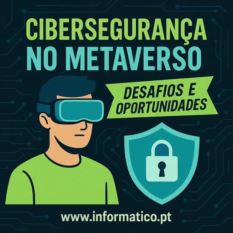 Imagem de segurança cibernética no metaverso com cadeados digitais.