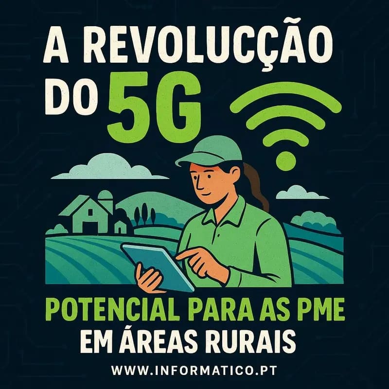 Paisagem rural com torres de telecomunicações de 5G.