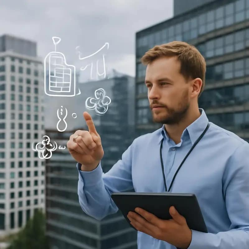 Monitorização Inteligente: Otimizando a energia nos edifícios 6 Sensores monitorizam sistemas de um edifício para melhorar a eficiência energética.