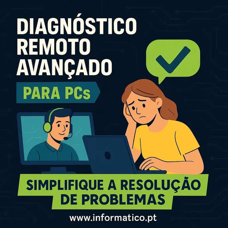 Testar Velocidade internet 1 Técnico a realizar diagnóstico remoto com dispositivos digitais em destaque na capa do artigo.