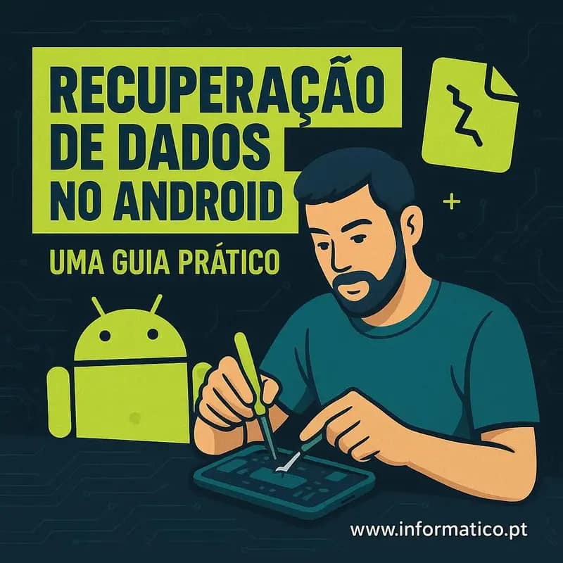 Testar Velocidade internet 4 Imagem de um smartphone Android com representação de dados binários fluindo, destacando o tema de recuperação de dados.
