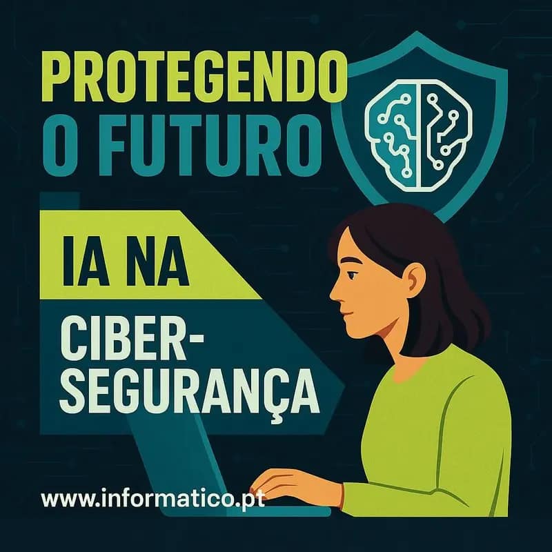 Testar Velocidade internet 28 Empresários em um escritório moderno observando um sistema de cibersegurança IA.