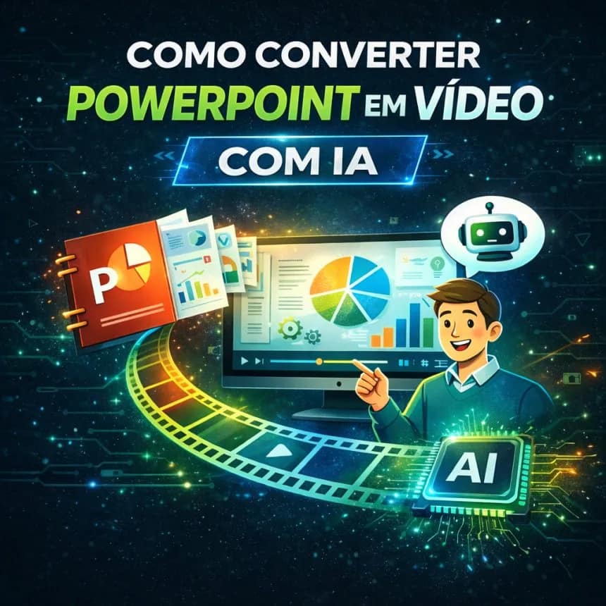 Como converter PowerPoint em Vídeo com IA